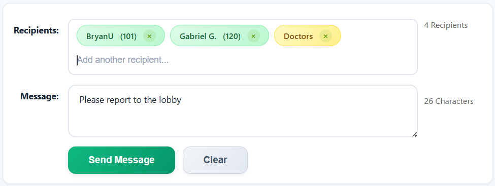 Compose panel and recipient tools